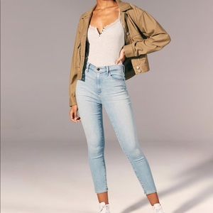 Abercrombie high rise super skinny ankle jeans